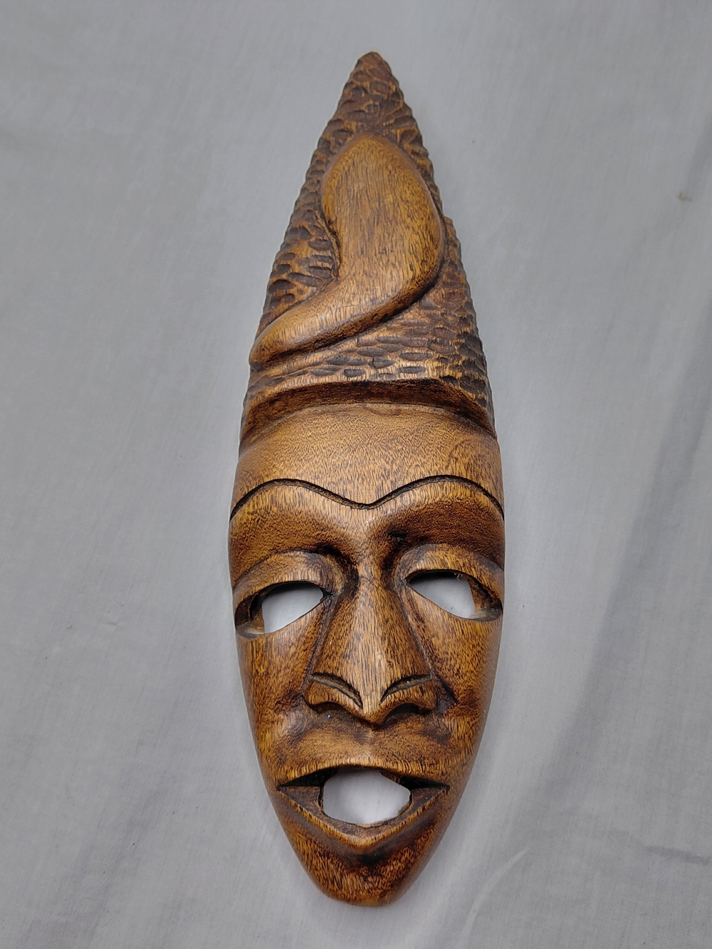 Vintage Hand-Carved Wooden Tribal African Wall Mask